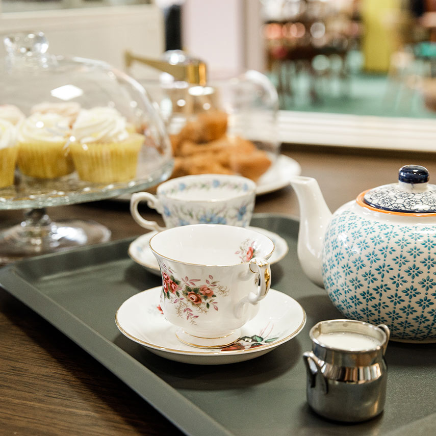 Visit the gift shop or relax with a cup of tea